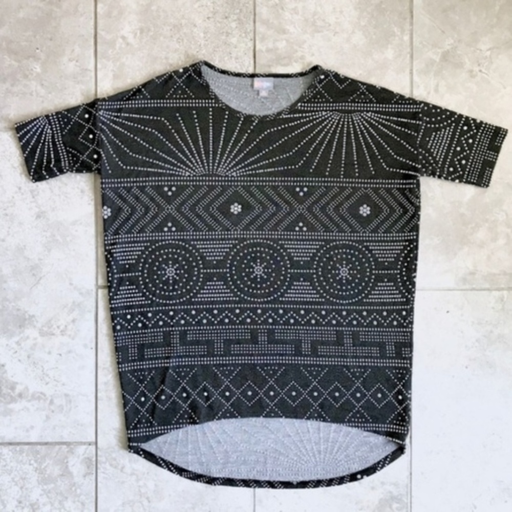 Lularoe grey patterned Irma